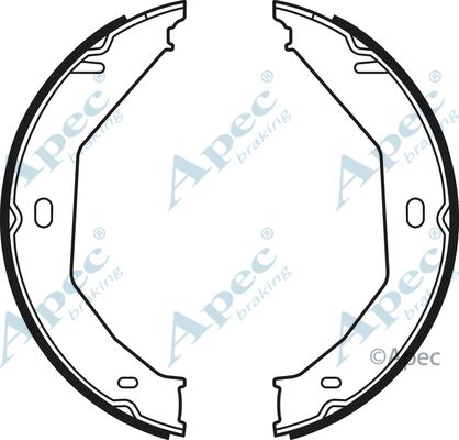 APEC BRAKING Piduriklotside komplekt,seisupidur SHU757